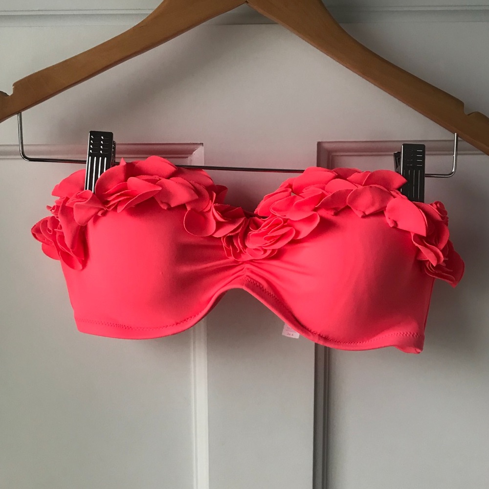 Coral Push-Up Bikini Top